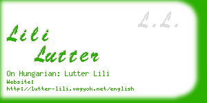 lili lutter business card